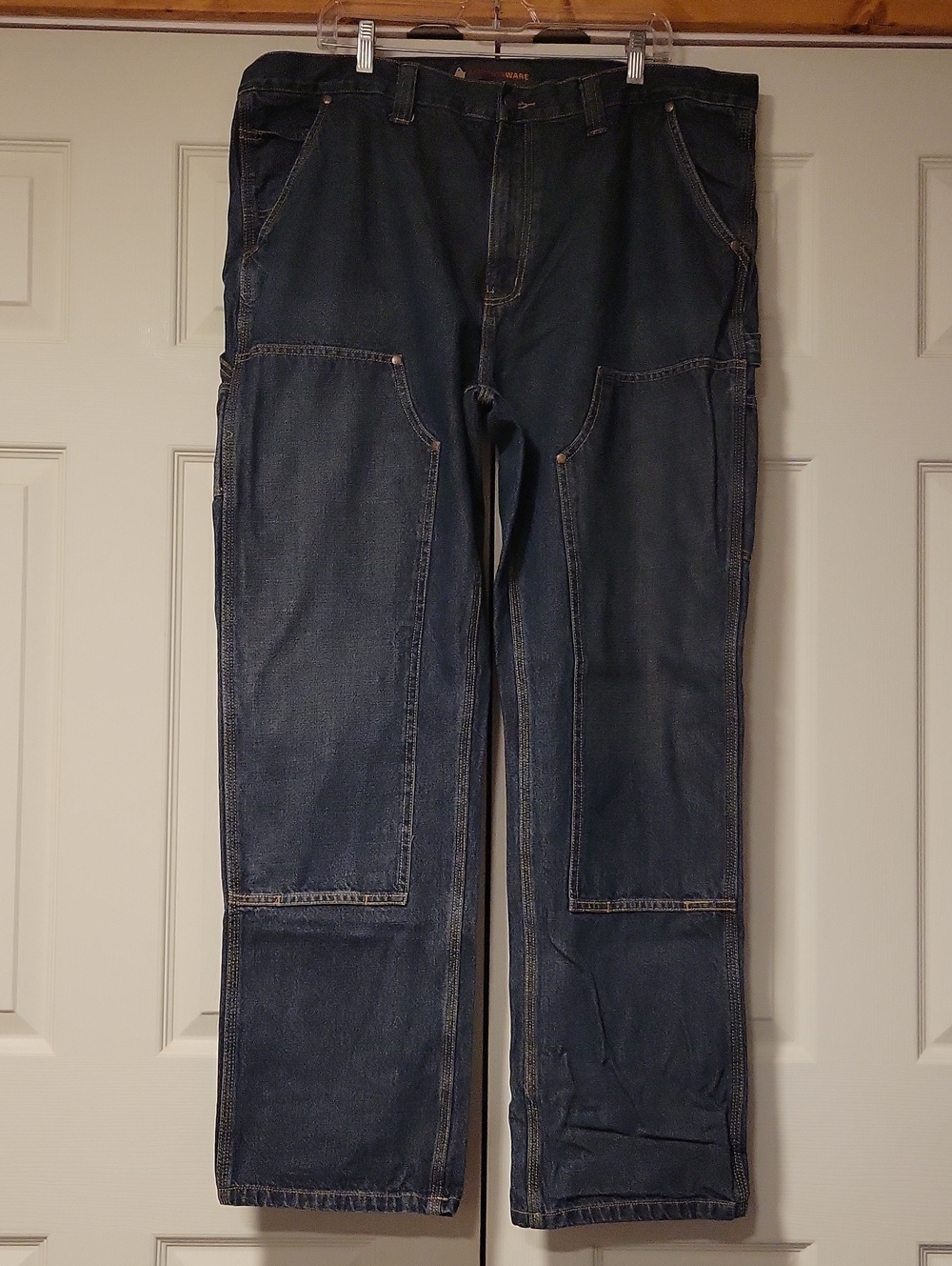 AmericaWare Men's Dark Blue Work Jeans with Knee Patches